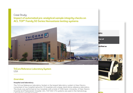 Image shows the front page of the Werfen Case study with TriCore Reference Laboratory Systems